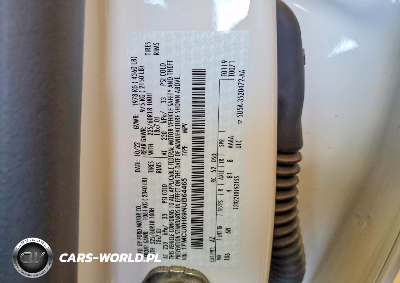 2022 Ford Escape Sel VIN:1FMCU0H69NUB64465 - 14
