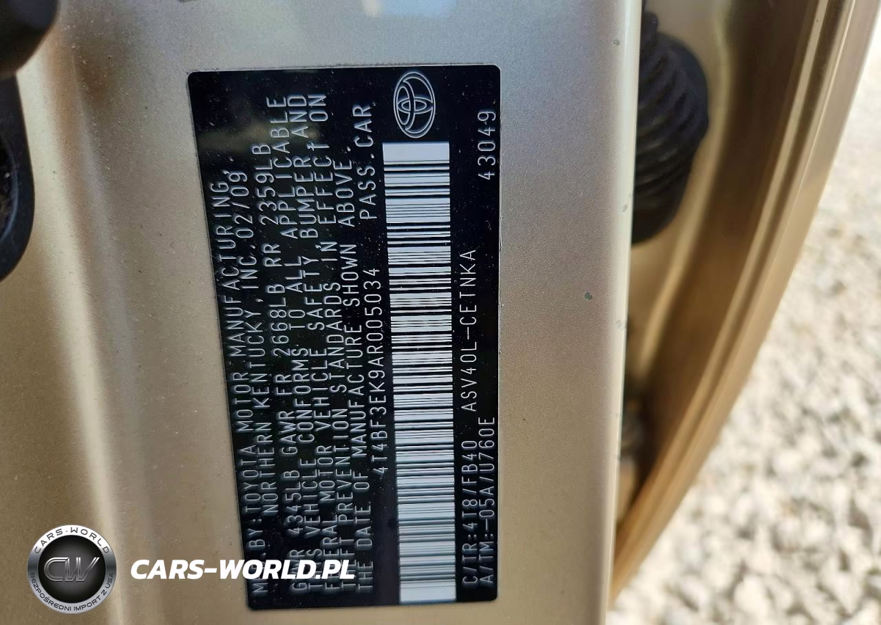 2010 Toyota Camry Le VIN:4T4BF3EK9AR005034 - 12