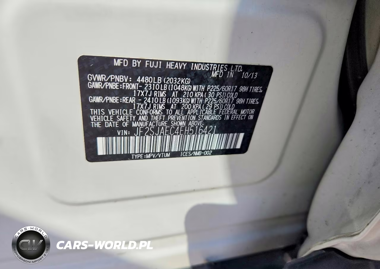 2014 Subaru Forester 2.5I Premium VIN:JF2SJAEC4EH516421 - 12