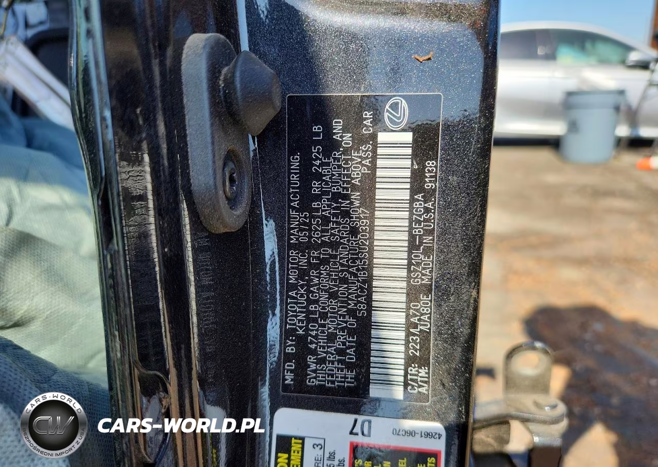 2025 Lexus Es 350 Base VIN:58ACZ1B15SU203917 - 12