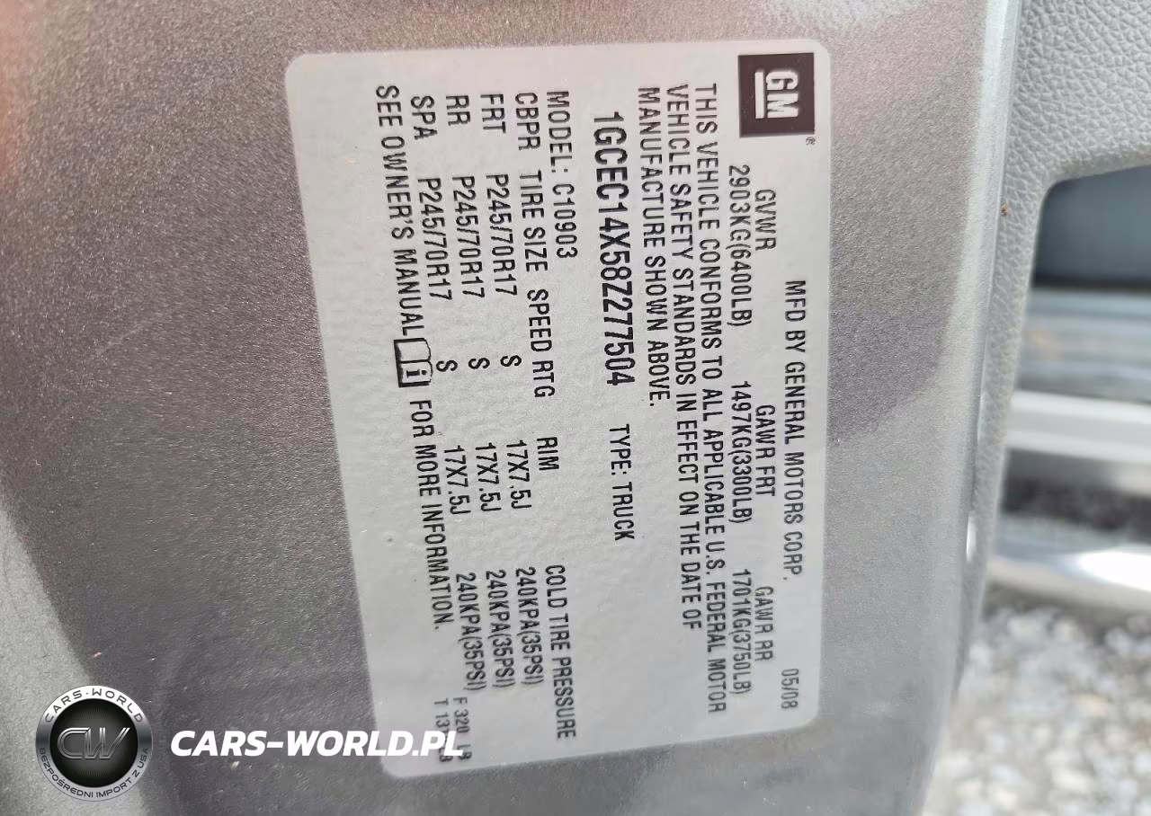 2008 Chevrolet Silverado C1500 VIN:1GCEC14X58Z277504 - 12