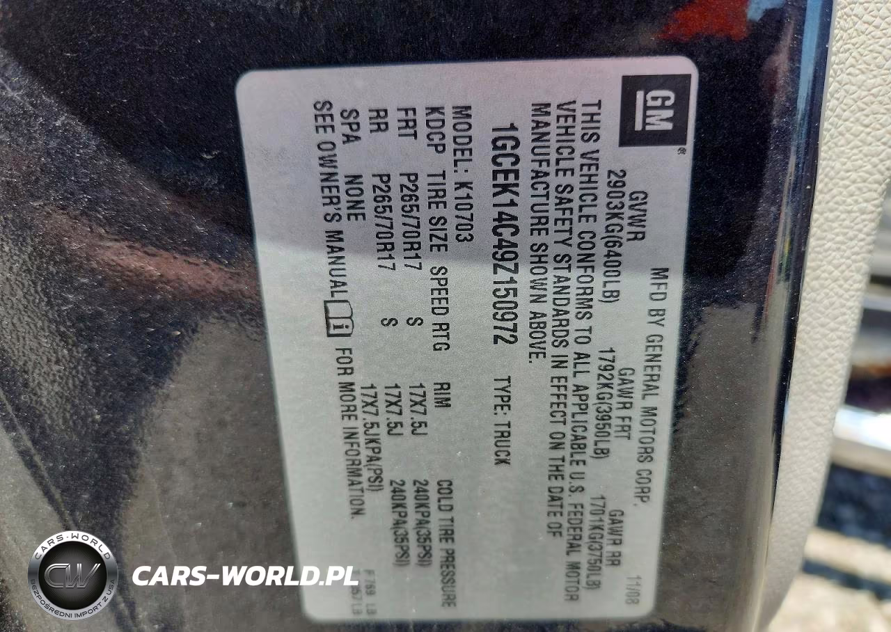 2009 Chevrolet Silverado K1500 VIN:1GCEK14C49Z150972 - 12