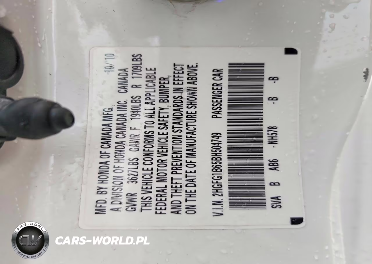 2011 Honda Civic Lx VIN:2HGFG1B65BH504749 - 12
