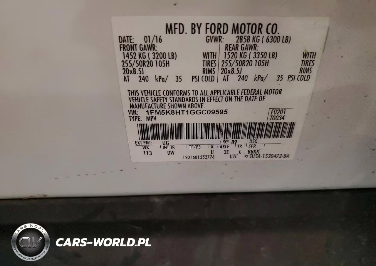 2016 Ford Explorer Platinum VIN:1FM5K8HT1GGC09595 - 13