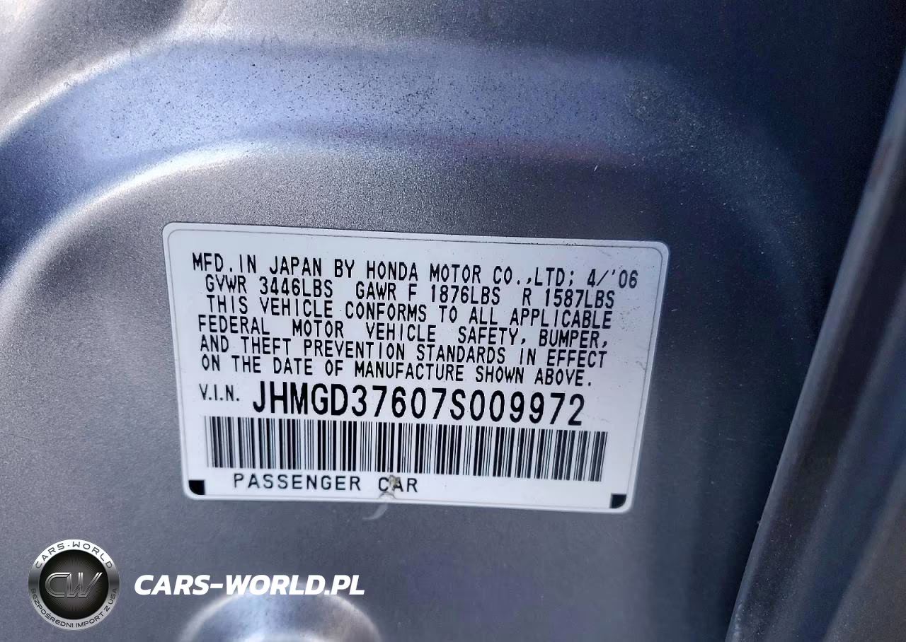 2007 Honda Fit S VIN:JHMGD37607S009972 - 12