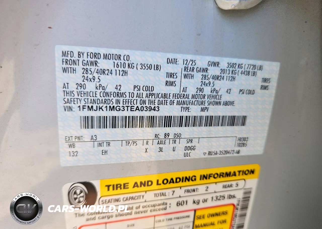2026 Ford Expedition Max Platinum VIN:1FMJK1MG3TEA03943 - 13