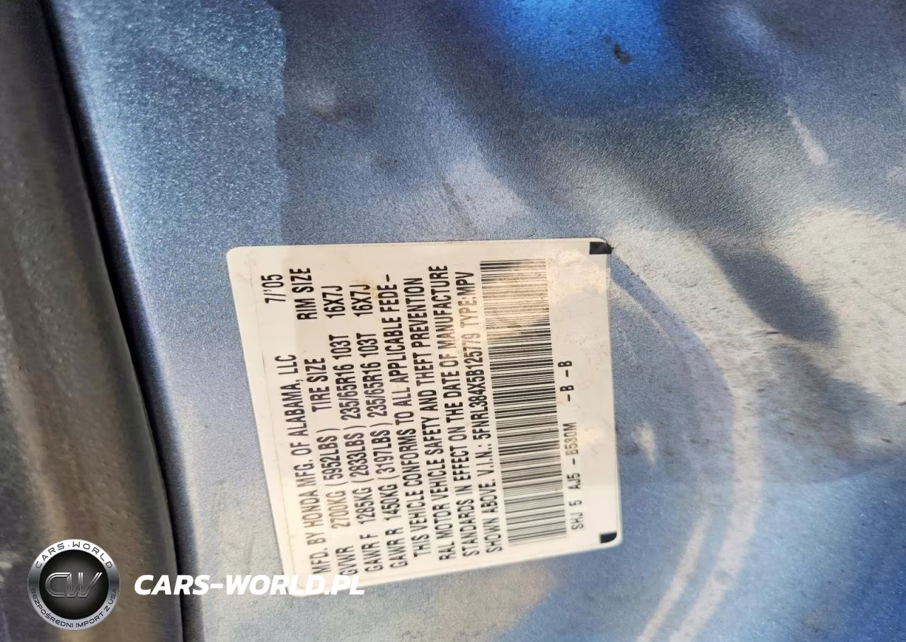 2005 Honda Odyssey Ex VIN:5FNRL384X5B125779 - 13
