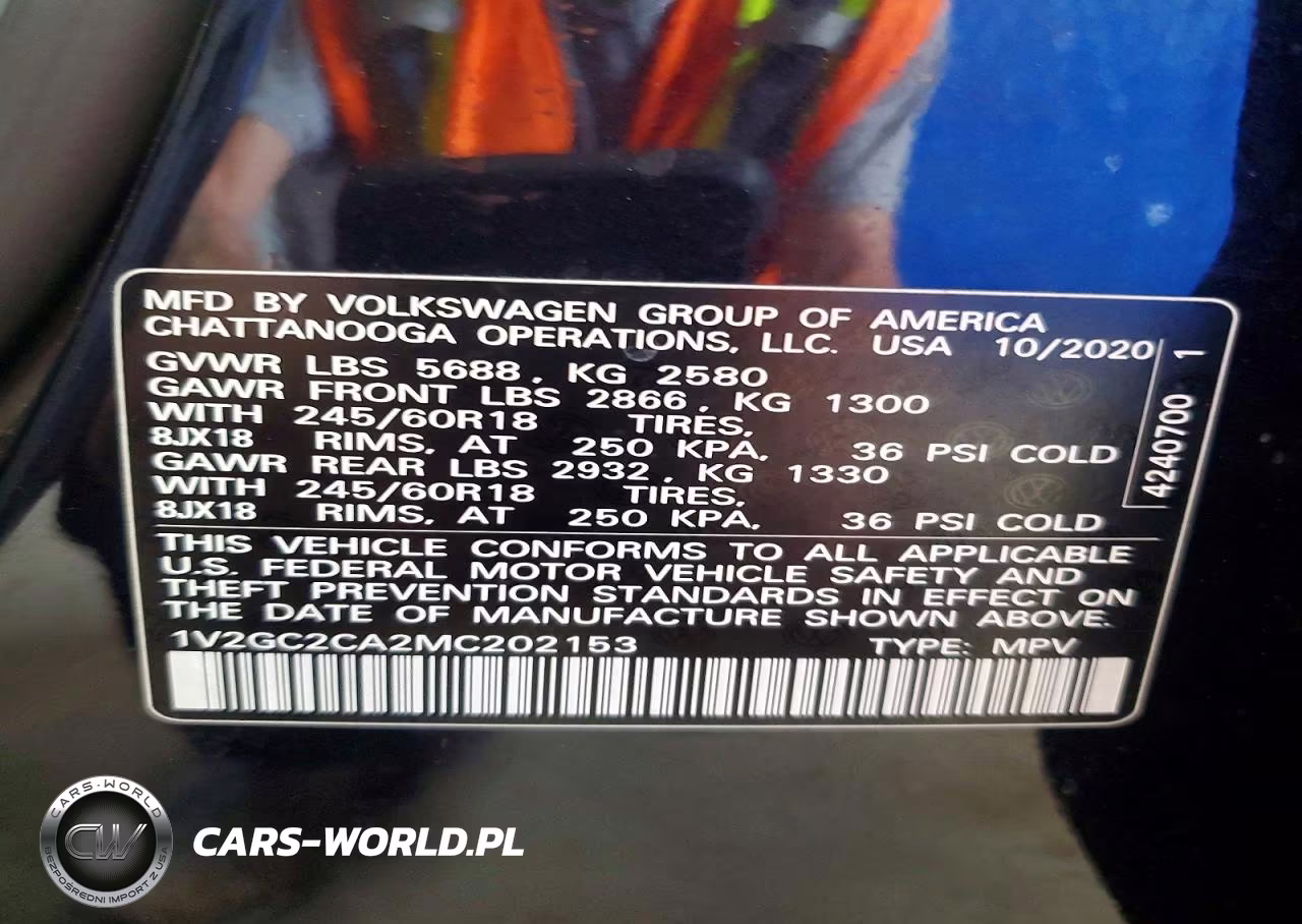 2021 Volkswagen Atlas Cross Sport S VIN:1V2GC2CA2MC202153 - 13
