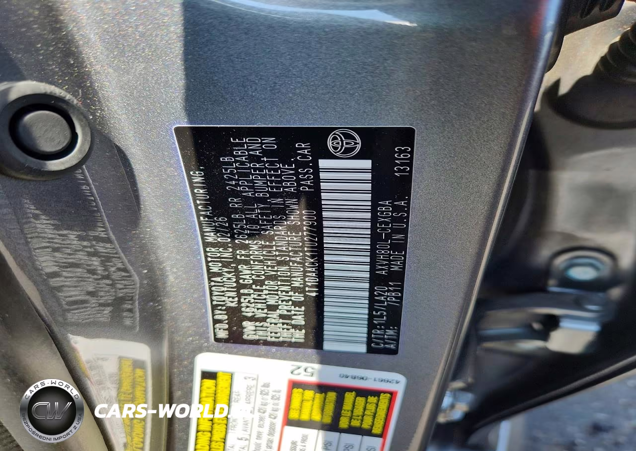 2026 Toyota Camry Xle VIN:4T1DAACK1TU277900 - 12
