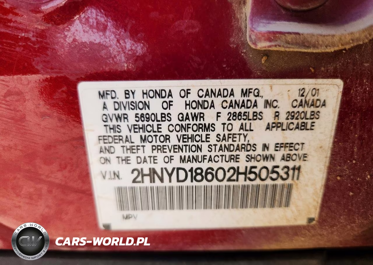 2002 Acura Mdx Touring VIN:2HNYD18602H505311 - 13
