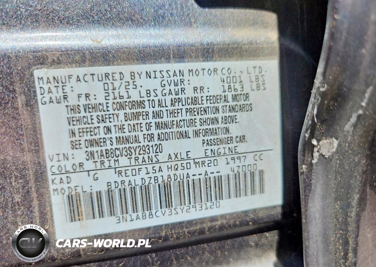 2025 Nissan Sentra Sv VIN:3N1AB8CV3SY293120 - 12