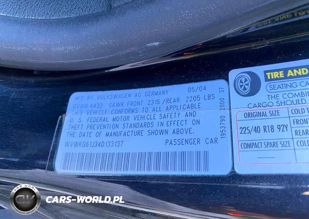 2004 Volkswagen R32 VIN:WVWKG61J34D133137 - 10