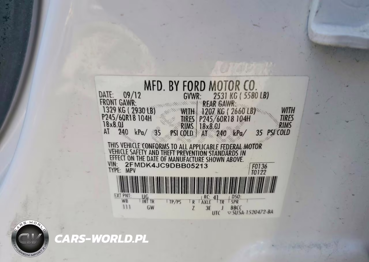 2013 Ford Edge Sel VIN:2FMDK4JC9DBB05213 - 13
