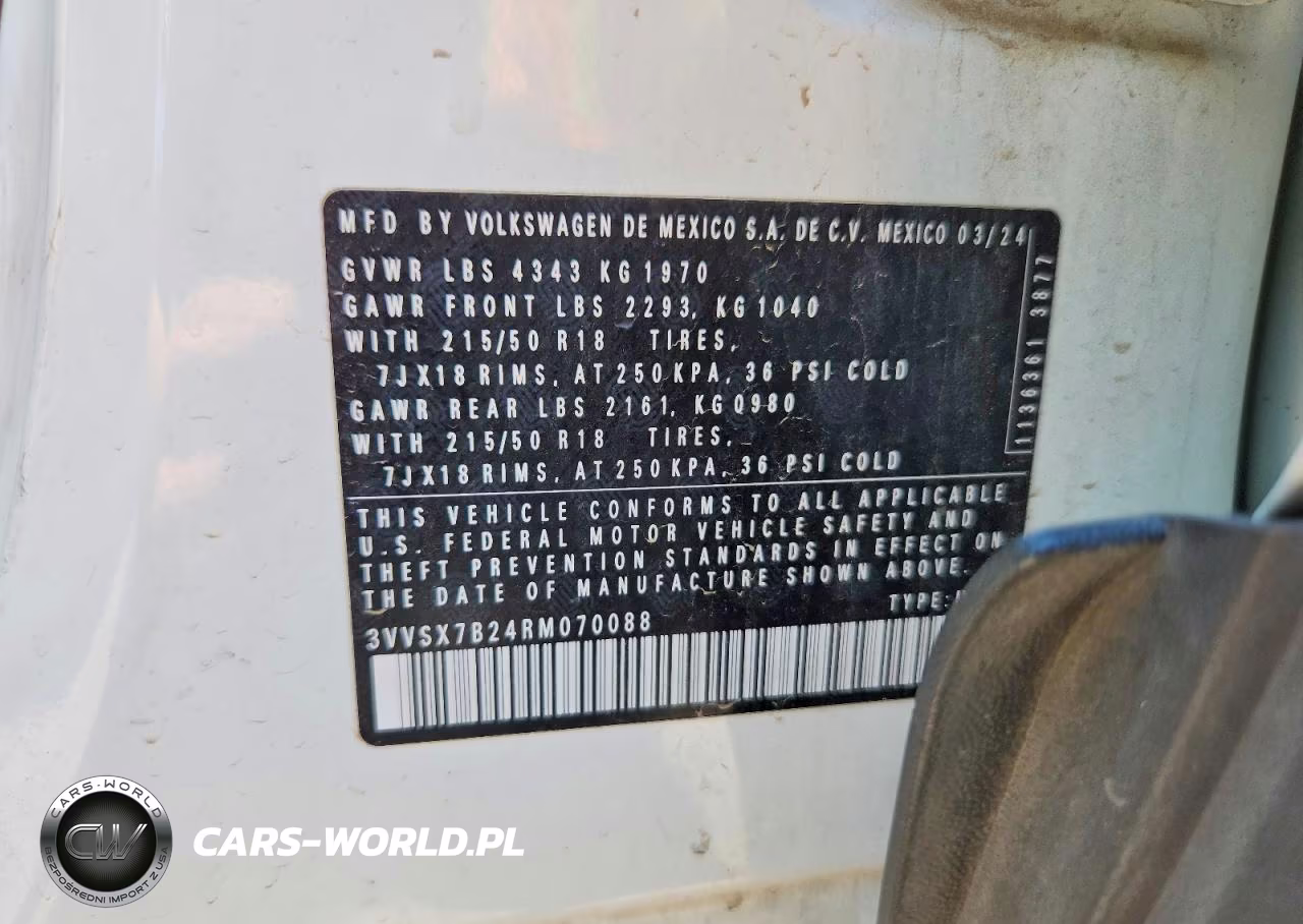 2024 Volkswagen Taos Se VIN:3VVSX7B24RM070088 - 14