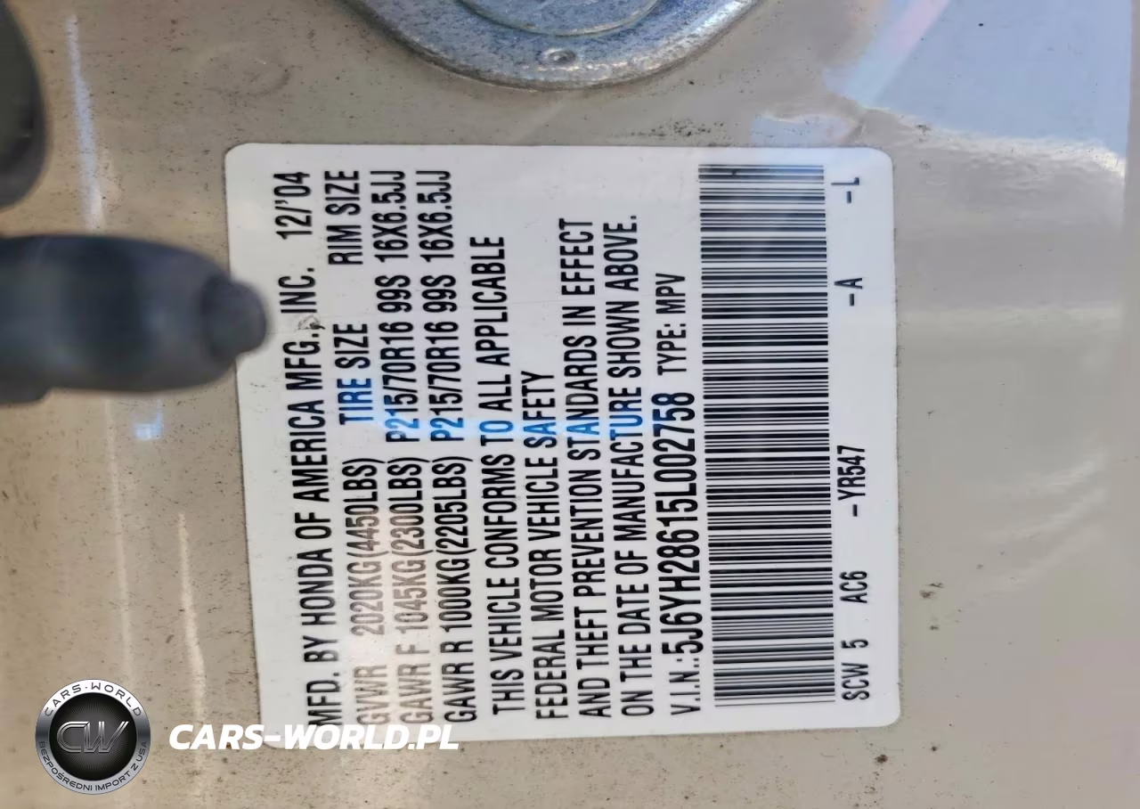 2005 Honda Element Ex VIN:5J6YH28615L002758 - 13