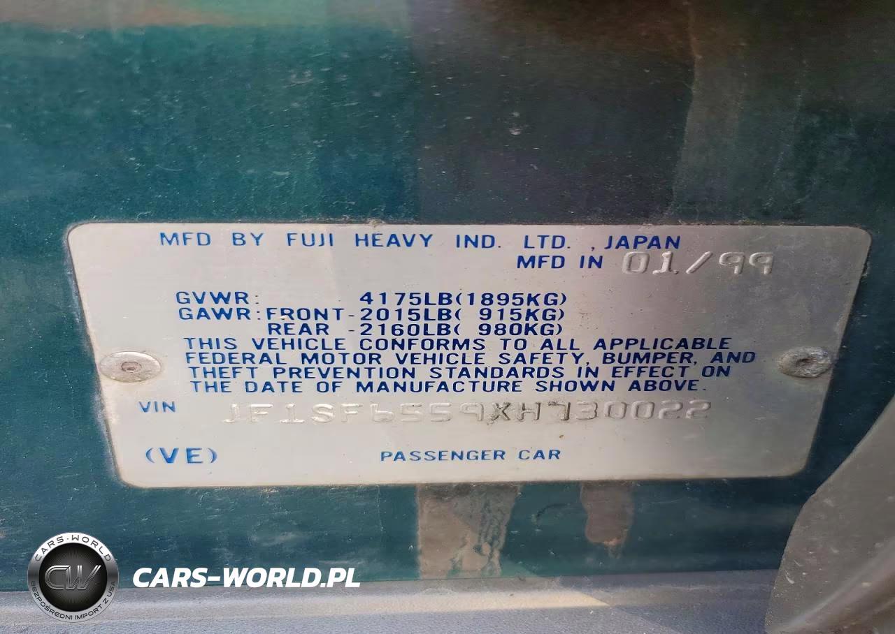 1999 Subaru Forester S VIN:JF1SF6559XH730022 - 14