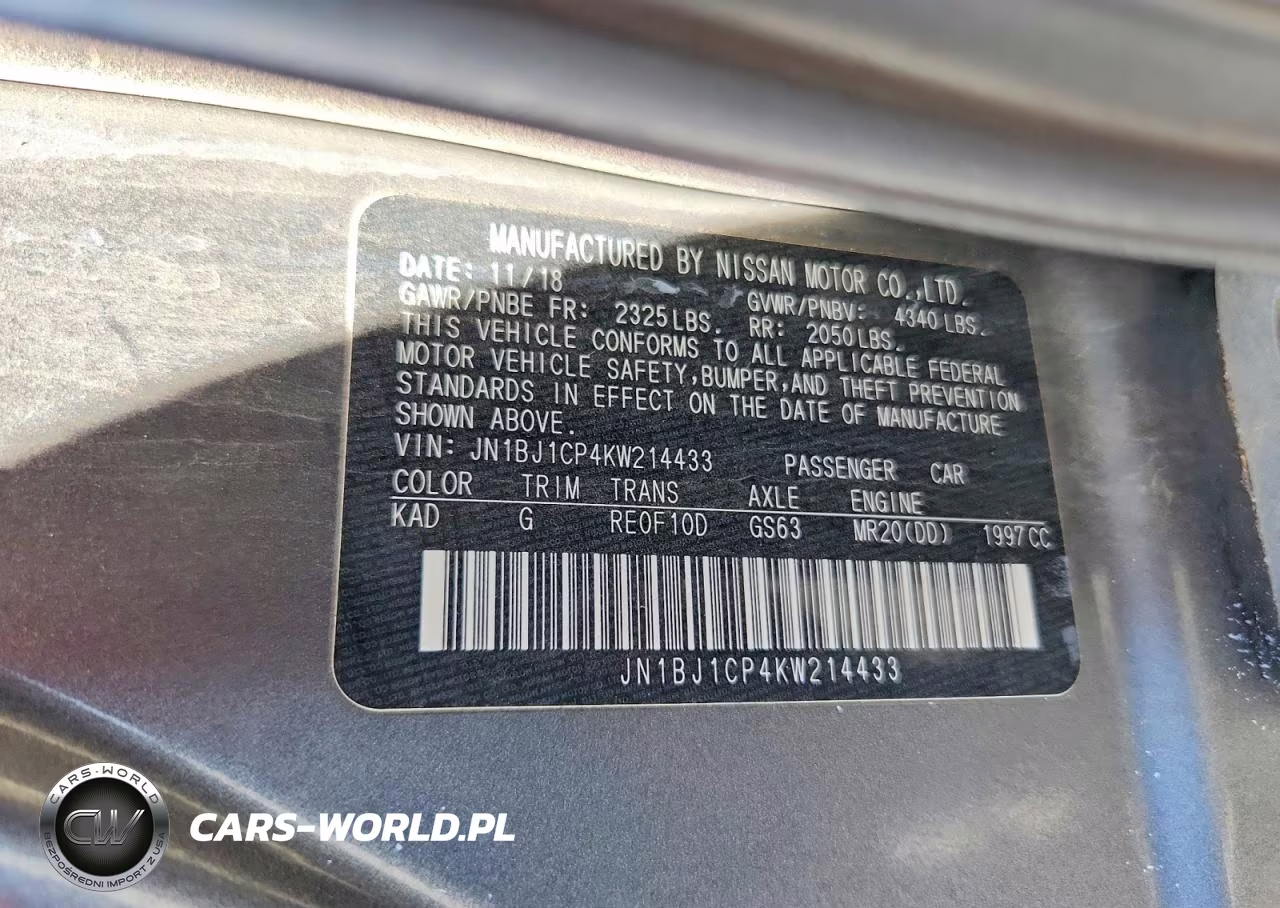 2019 Nissan Rogue Sport Sv VIN:JN1BJ1CP4KW214433 - 13