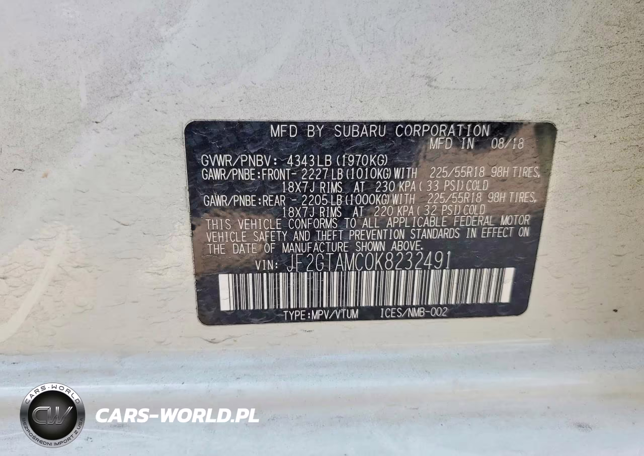 2019 Subaru Crosstrek Limited VIN:JF2GTAMC0K8232491 - 13