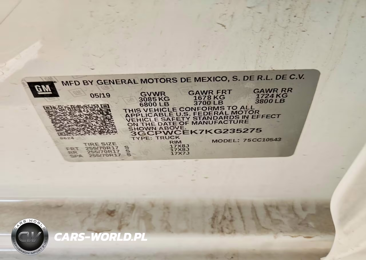 2019 Chevrolet Silverado C1500 Lt VIN:3GCPWCEK7KG235275 - 12