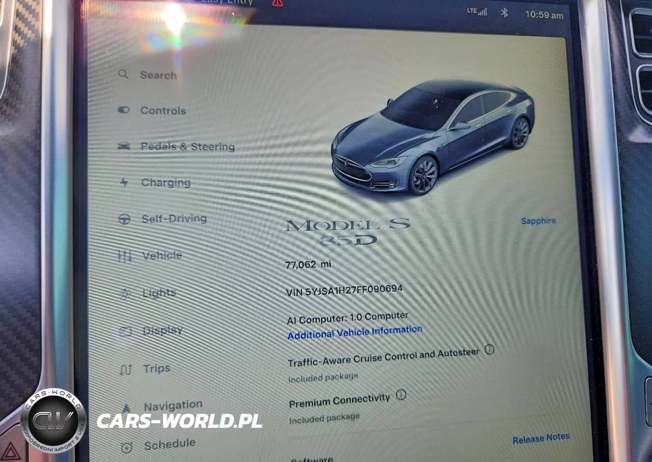 2015 Tesla Model S 85D VIN:5YJSA1H27FF090694 - 9