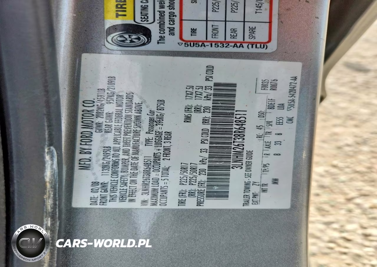 2008 Lincoln Mkz VIN:3LNHM26T38R648511 - 13