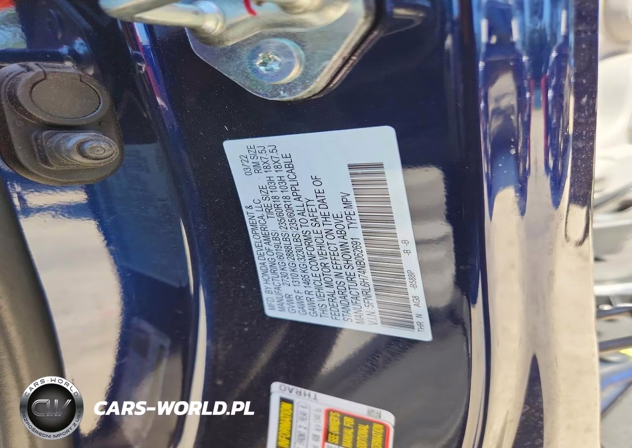 2022 Honda Odyssey Exl VIN:5FNRL6H74NB062691 - 13