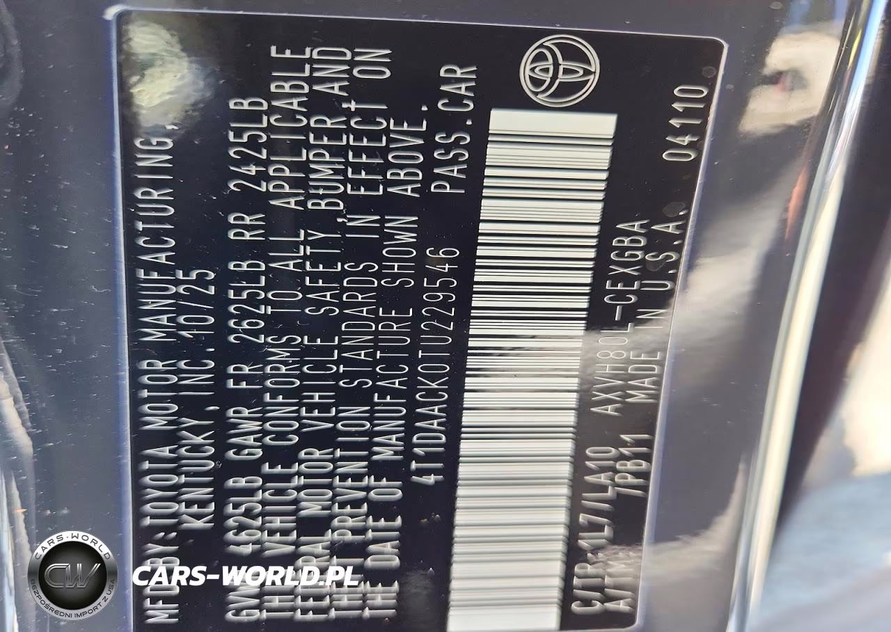 2026 Toyota Camry Xle VIN:4T1DAACK0TU229546 - 12