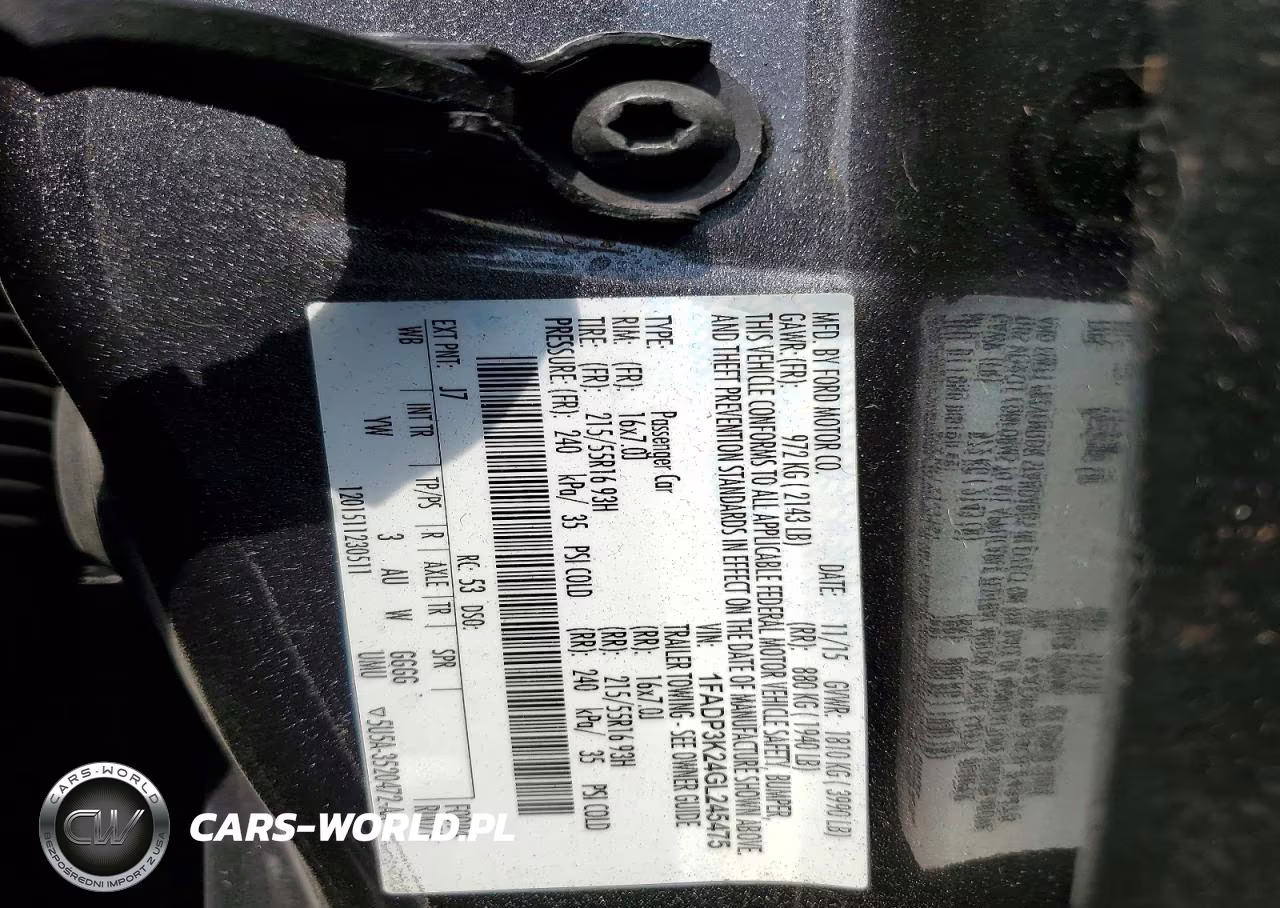 2016 Ford Focus Se VIN:1FADP3K24GL245475 - 12