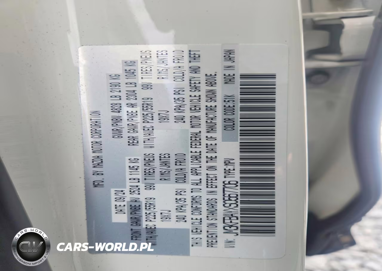 2025 Mazda Cx-5 Carbon Turbo VIN:JM3KFBAYXS0567706 - 12
