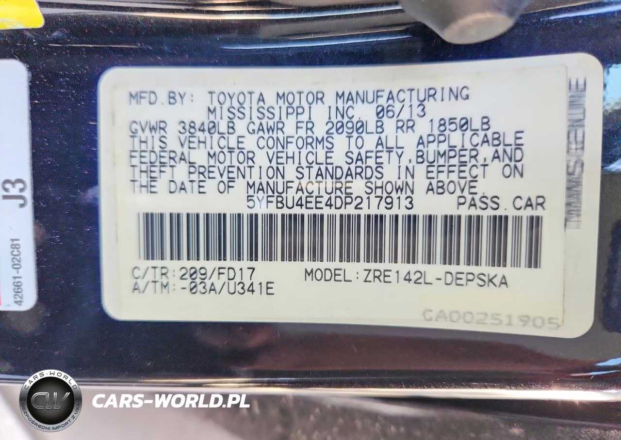 2013 Toyota Corolla S VIN:5YFBU4EE4DP217913 - 12