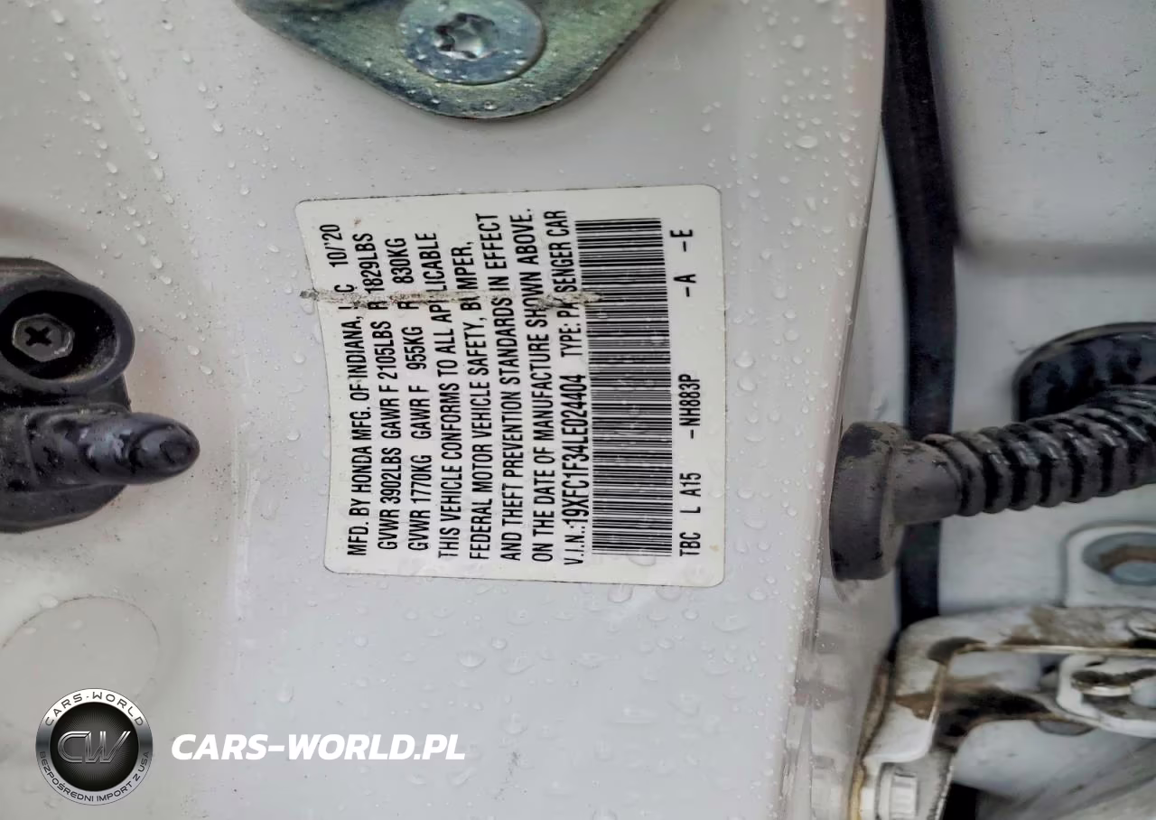 2020 Honda Civic Ex VIN:19XFC1F34LE024404 - 12