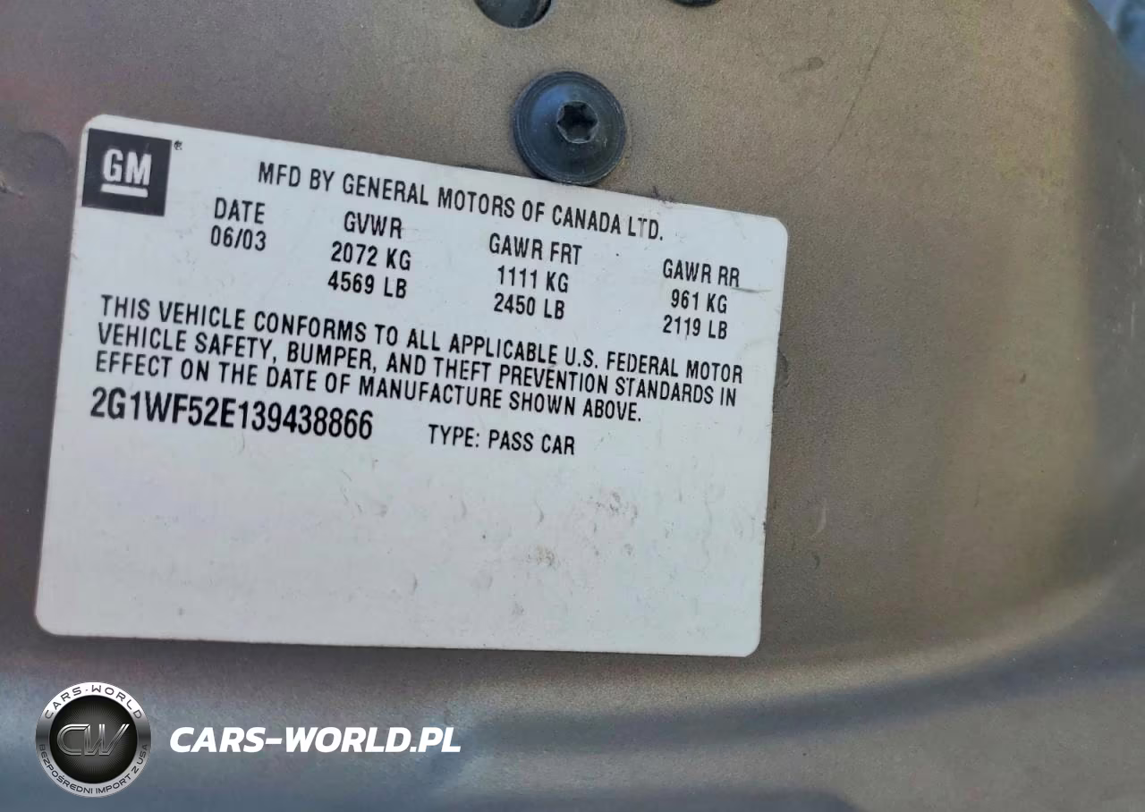 2003 Chevrolet Impala VIN:2G1WF52E139438866 - 12