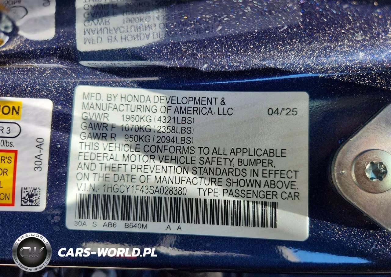 2025 Honda Accord Se VIN:1HGCY1F43SA028380 - 12