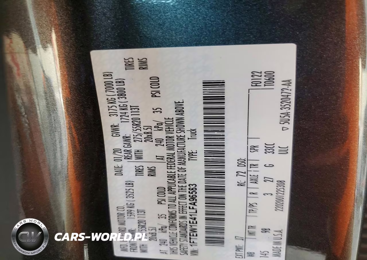 2020 Ford F150 Supercrew VIN:1FTEW1E41LFA96583 - 13