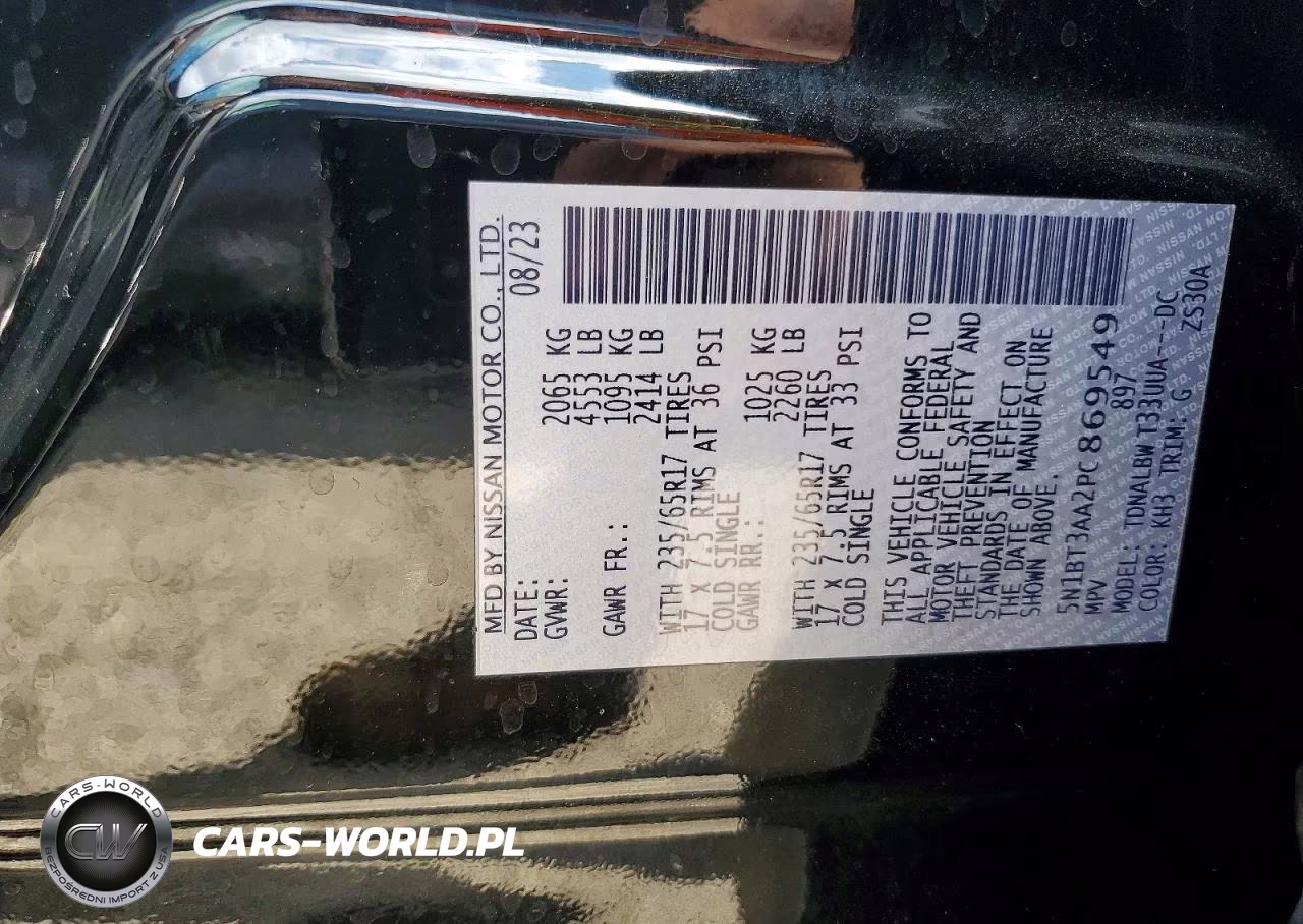 2023 Nissan Rogue S VIN:5N1BT3AA2PC869549 - 13