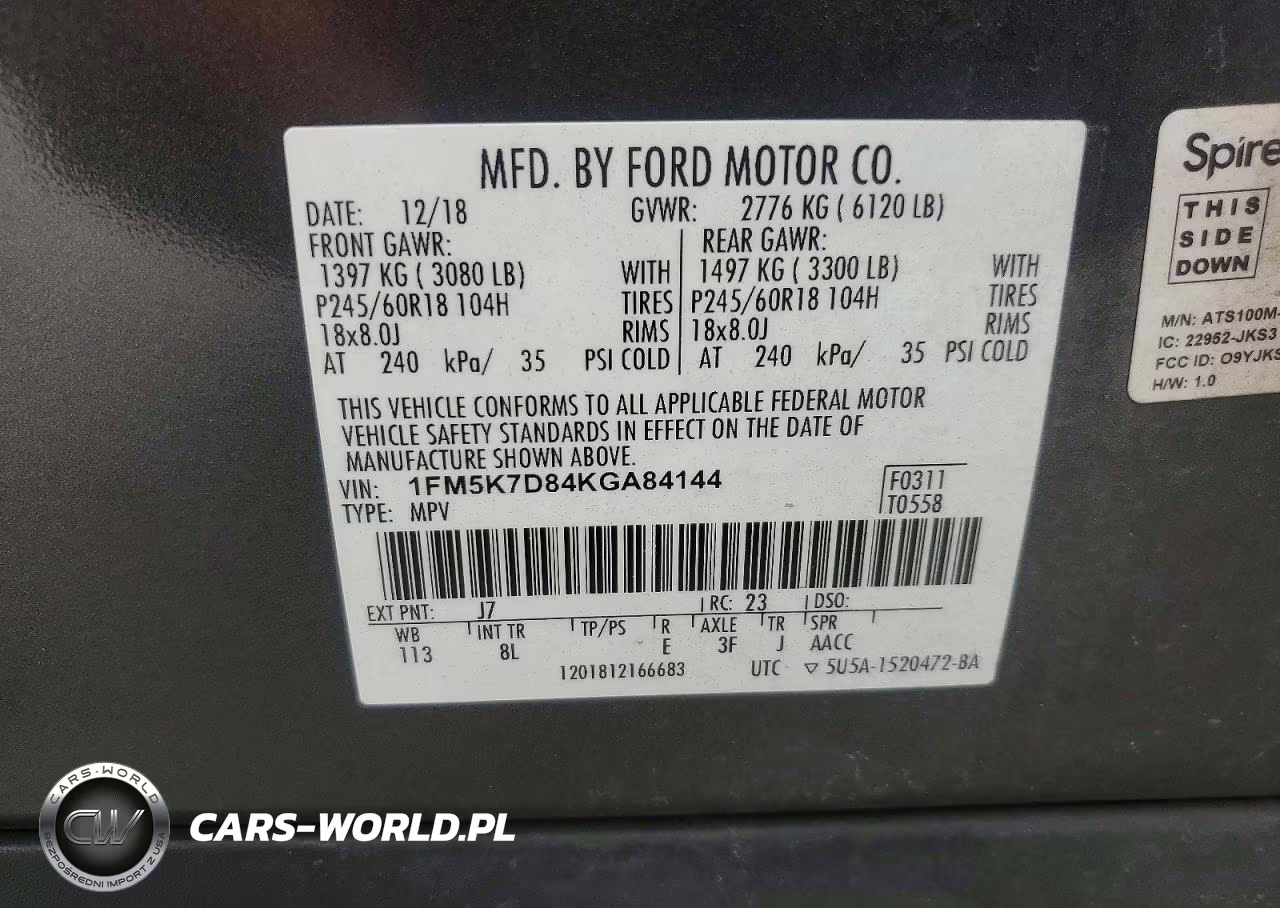 2019 Ford Explorer Xlt VIN:1FM5K7D84KGA84144 - 12