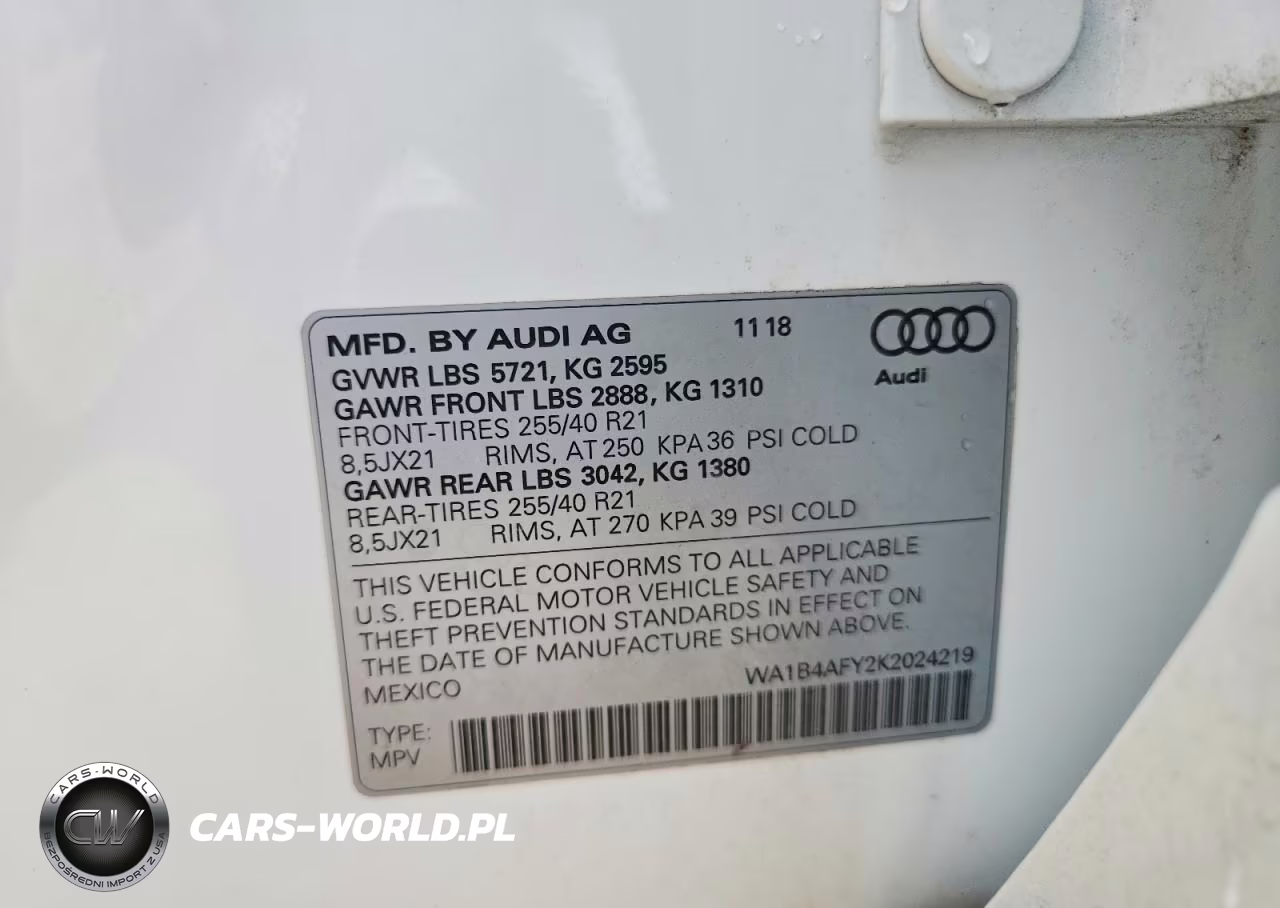 2019 Audi Sq5 Premium Plus VIN:WA1B4AFY2K2024219 - 13