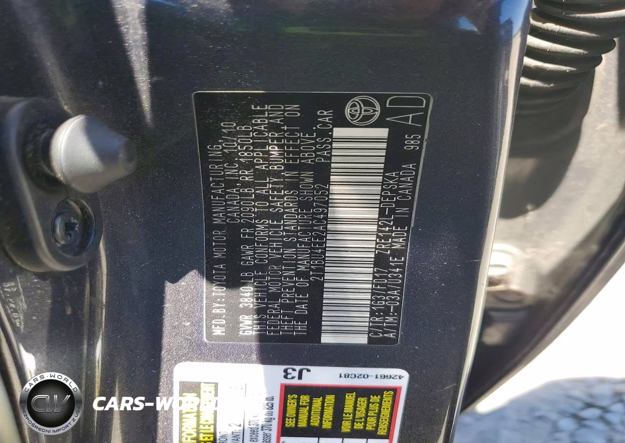 2010 Toyota Corolla S VIN:2T1BU4EE2AC497052 - 13