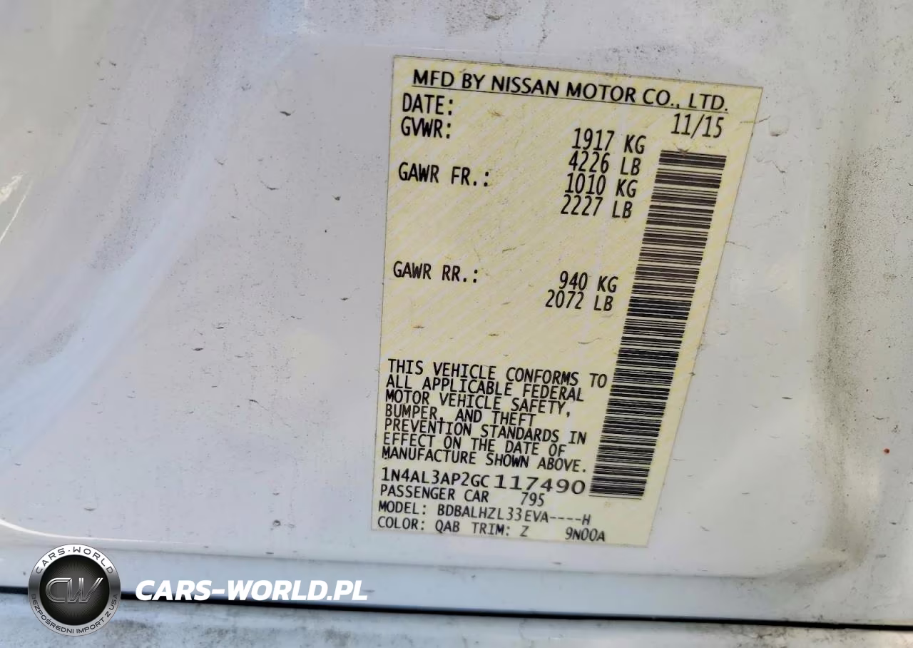 2016 Nissan Altima 2.5 Sr VIN:1N4AL3AP2GC117490 - 12
