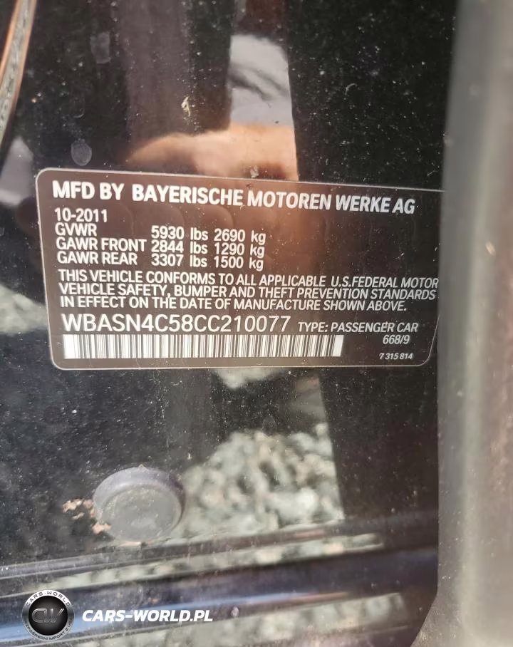 2012 BMW 550 Igt VIN:WBASN4C58CC210077 - 12