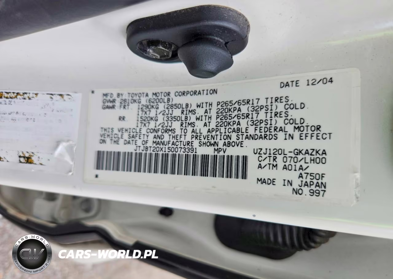 2005 Lexus Gx 470 VIN:JTJBT20X150073391 - 13