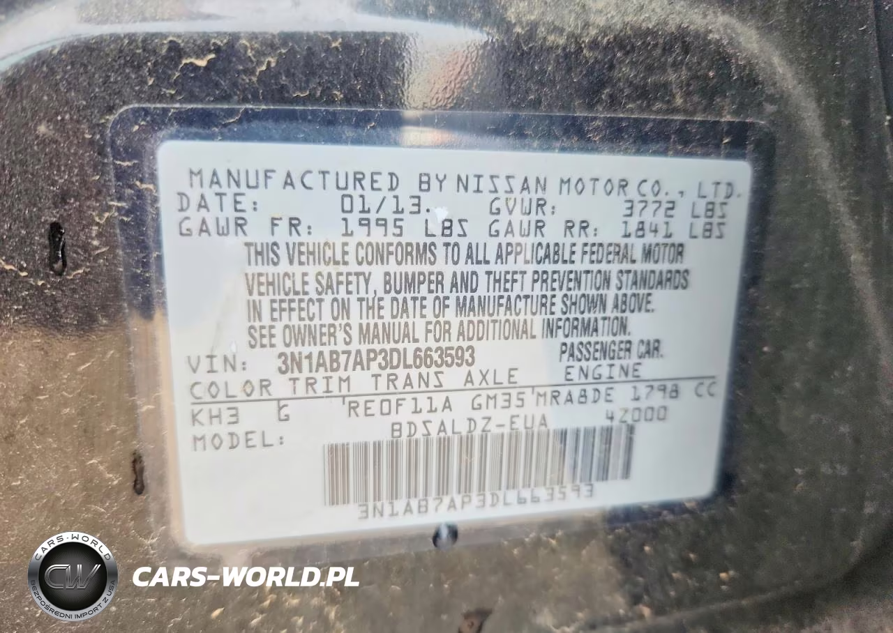 2013 Nissan Sentra S VIN:3N1AB7AP3DL663593 - 12