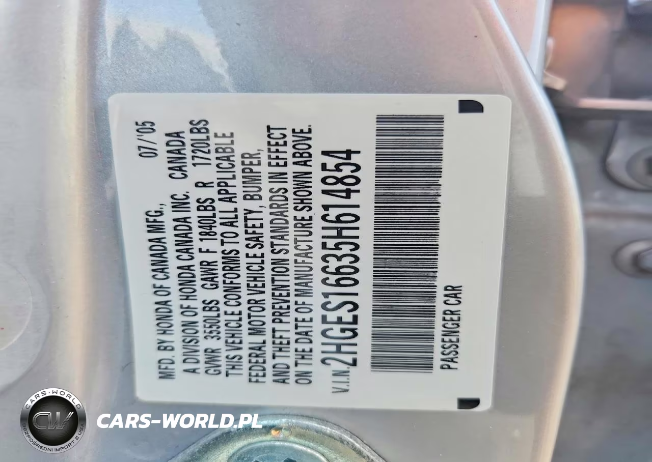 2005 Honda Civic Lx VIN:2HGES16635H614854 - 12