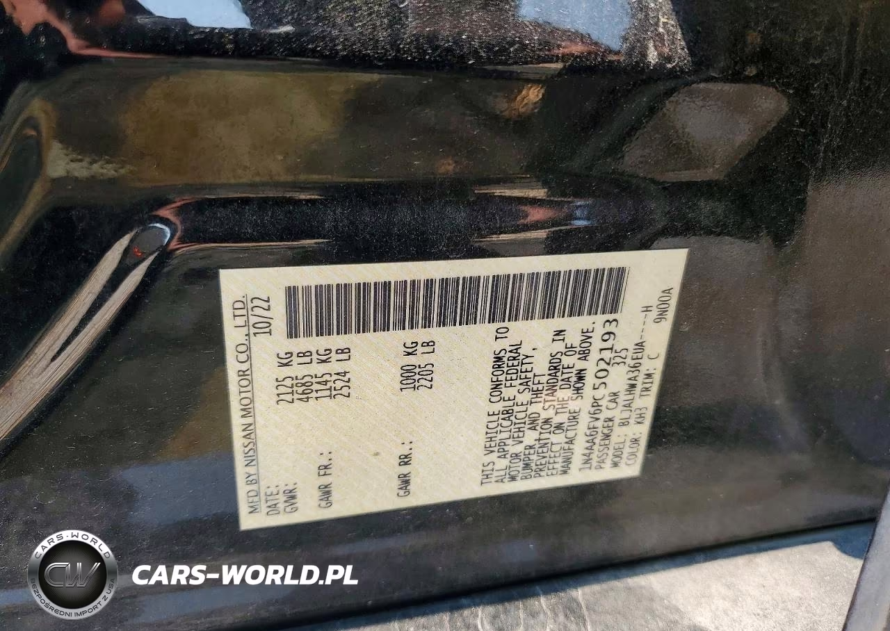 2023 Nissan Maxima Platinum VIN:1N4AA6FV6PC502193 - 12