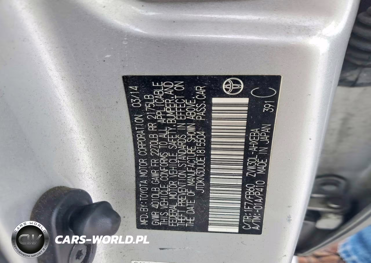 2014 Toyota Prius Two VIN:JTDKN3DU0E1815504 - 13