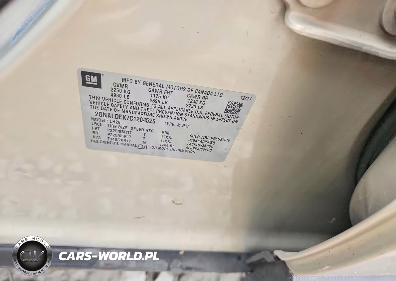 2012 Chevrolet Equinox Lt VIN:2GNALDEK7C1204520 - 13