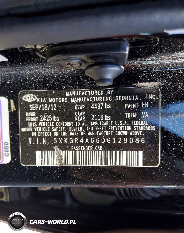2013 Kia Optima Sx VIN:5XXGR4A66DG129086 - 12