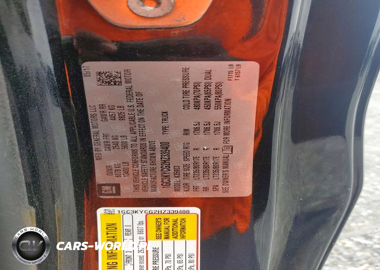 2017 Chevrolet Truck VIN:1GC3KYCG2HZ339400 - 12