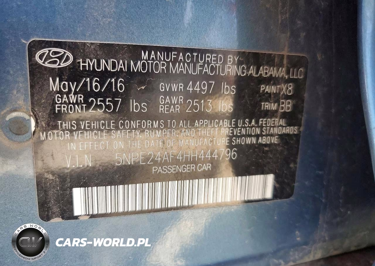 2017 Hyundai Sonata Se VIN:5NPE24AF4HH444796 - 12