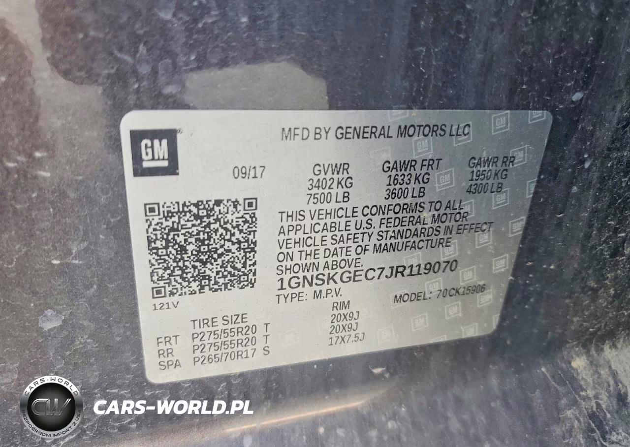 2018 Chevrolet Suburban K1500 Ls VIN:1GNSKGEC7JR119070 - 14